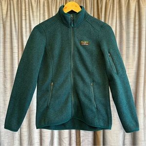 L.L. Bean Sweater Fleece Full-Zip Jacket Spruce XS